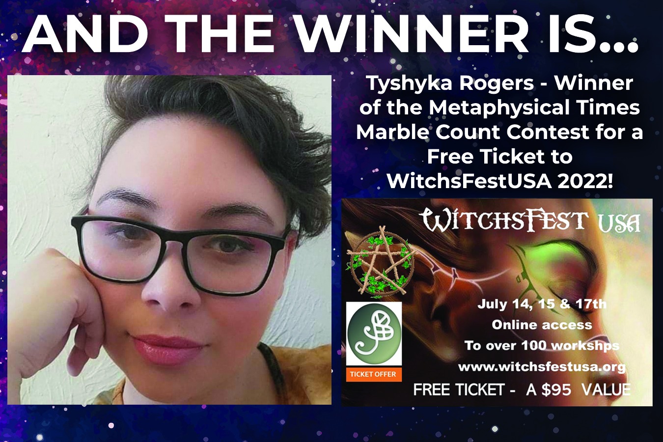 WitchsFestUSA Free Ticket Winner